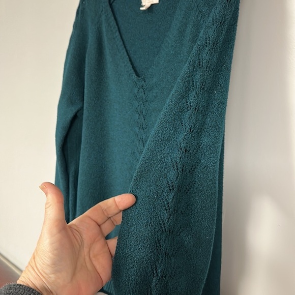 LC Lauren Conrad Beautiful deep teal Pullover Sweater, longer in back, XXL - Picture 5 of 9